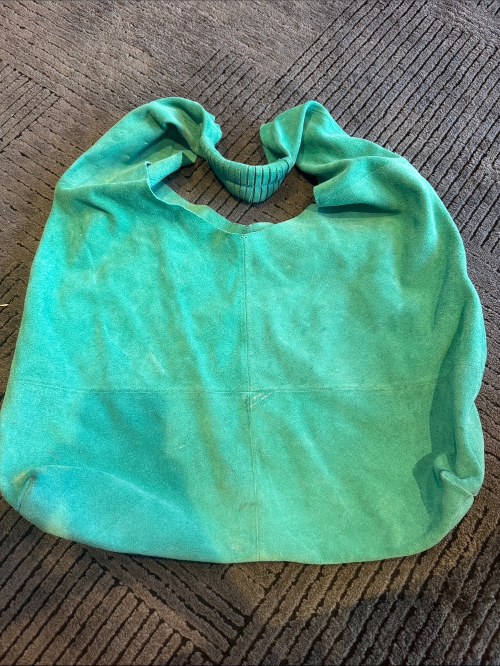 UO Turquoise Slouchy Suede Tote Bag